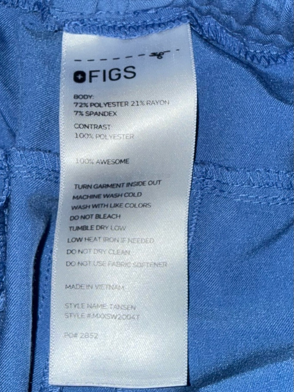 FIGS Ceil Blue Mens Scrub Pant Two Pairs Mens Medium Tall GUC - Picture 6 of 8